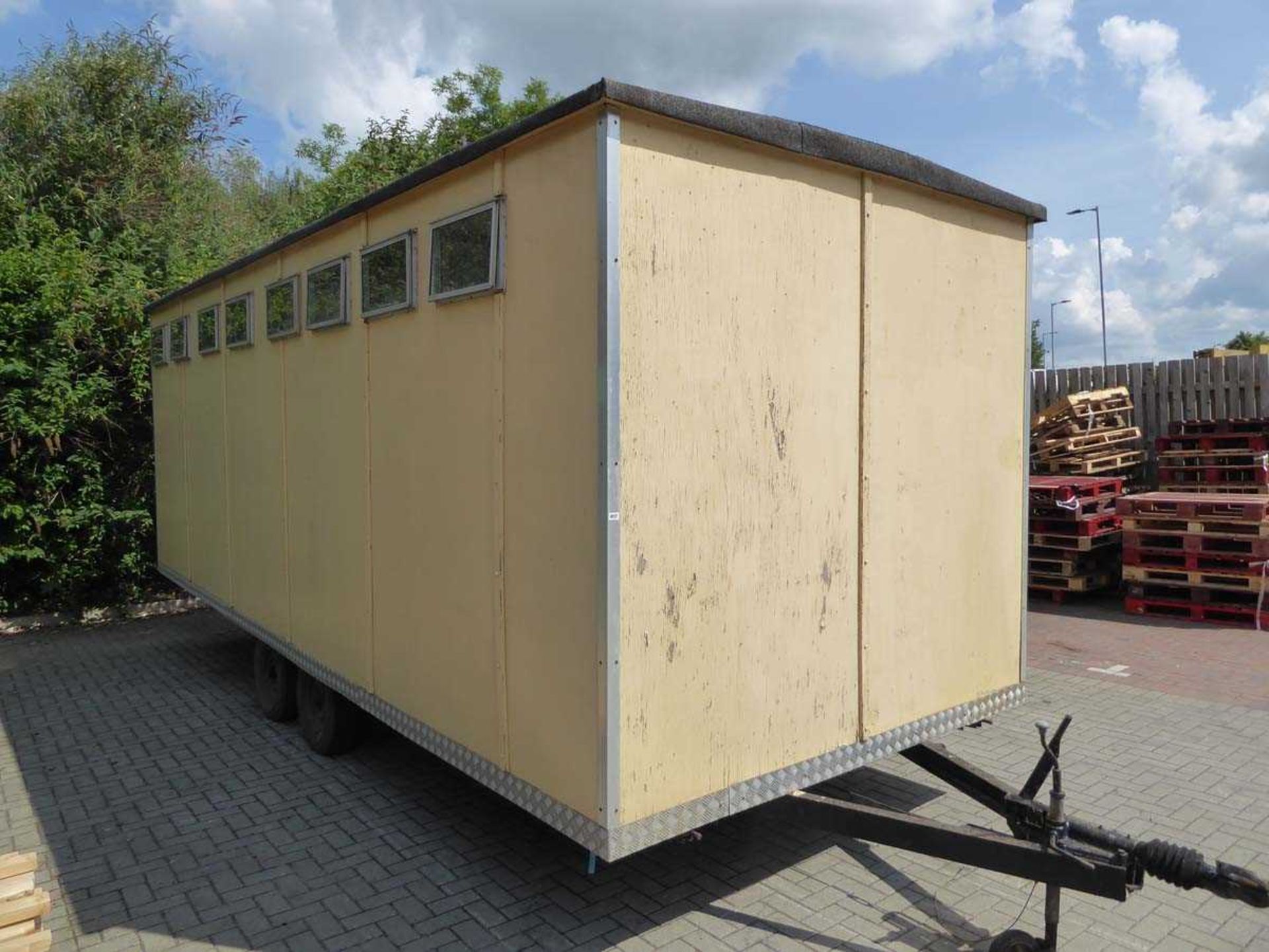 Large twin axle mobile toilet block