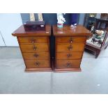 Pair of Victorian four drawer cabinets