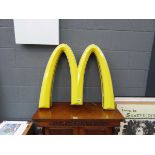 Plastic McDonald's sign