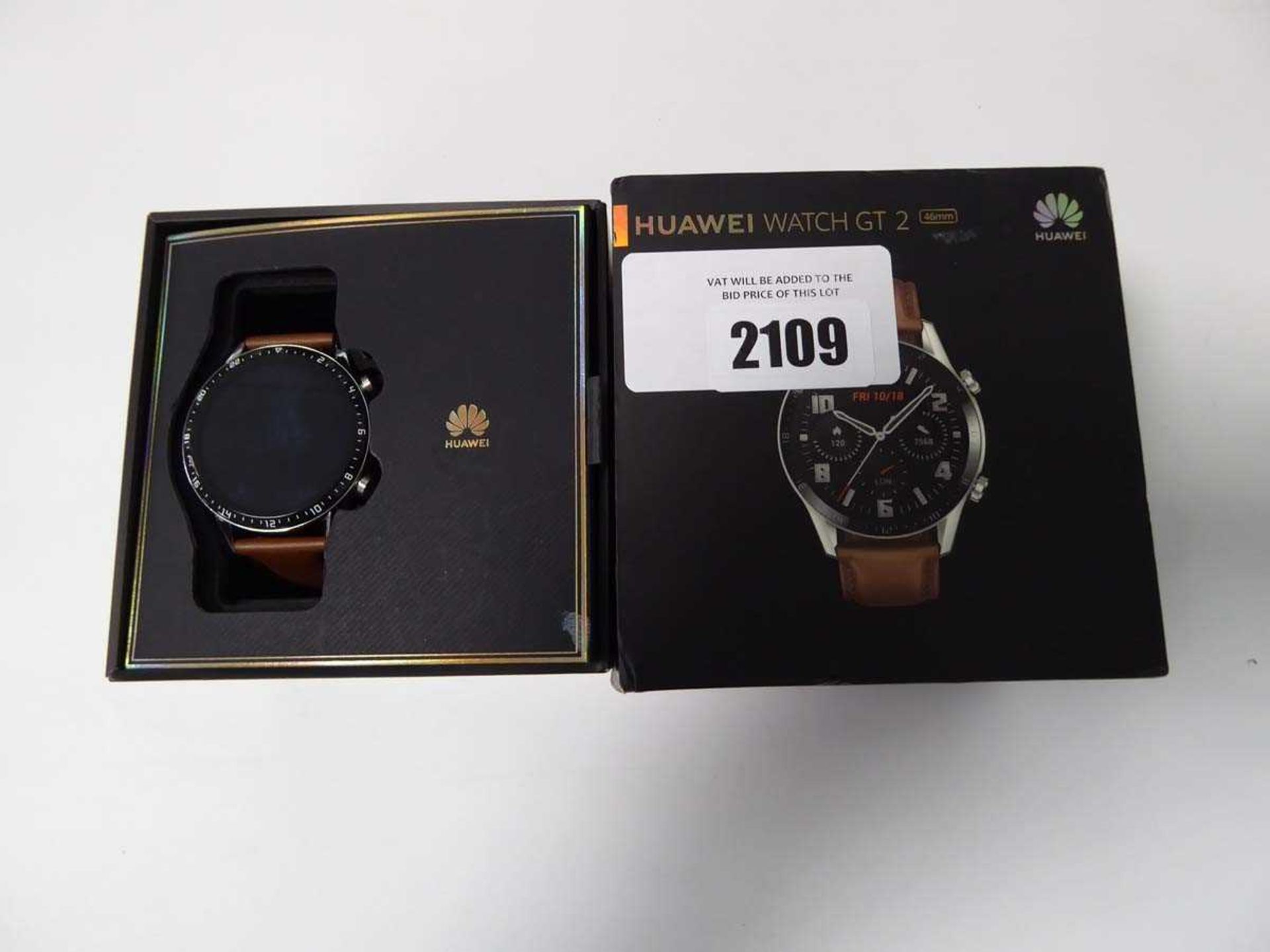 +VAT Huawei watch GT2 46mm in classic Castanho, boxed