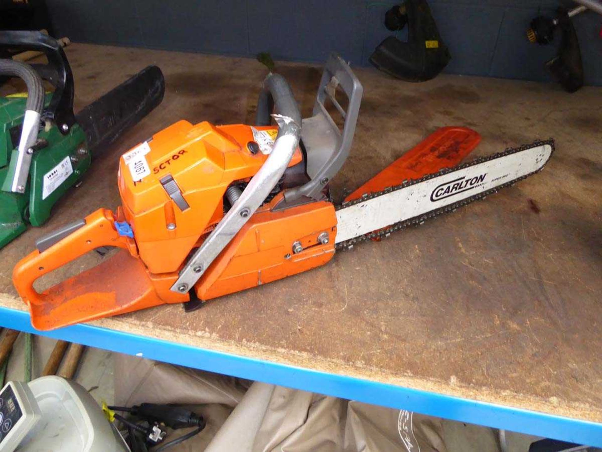 Husqvarna petrol powered chainsaw