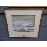 Painting of the seashore signed Lawrie 1953