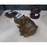 Brass figure of a pig