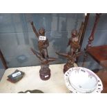 Pair of French spelter figures