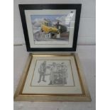 Framed & glazed limited edition print 'Hot Rod' by Robert Tomlin, 412/500, signed in pencil by the
