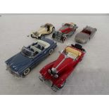 5x classic cars by The Franklin Mint and Warbury Mint; 1949 Jaguar XK 120, 1935 Duesenberg SSJ, 1938