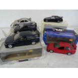 5x 1:18 scale model Ford cars including; 2x UT Models Escort Cosworth 1992 Blue Metallic, UT