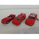 3x scale model supercars by The Franklin Mint and Warbury Mint; Ferrari F-40, 1985 Lamborghini