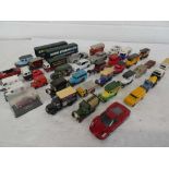 Collection of die cast vehicles, some playworn, including Eddie Stobart, tradesman's vehicles,