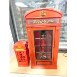 Steepletone '1927 Country Telephone' in the form of a red telephone box, model STBP11, and a further