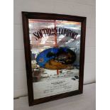 Framed Southern Comfort reproduction advertising mirror