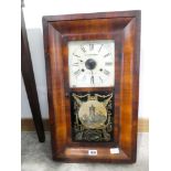 American style wall clock by F. S. Dunnett, Southend