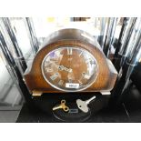 Dark oak Smith's of Enfield mantle clock