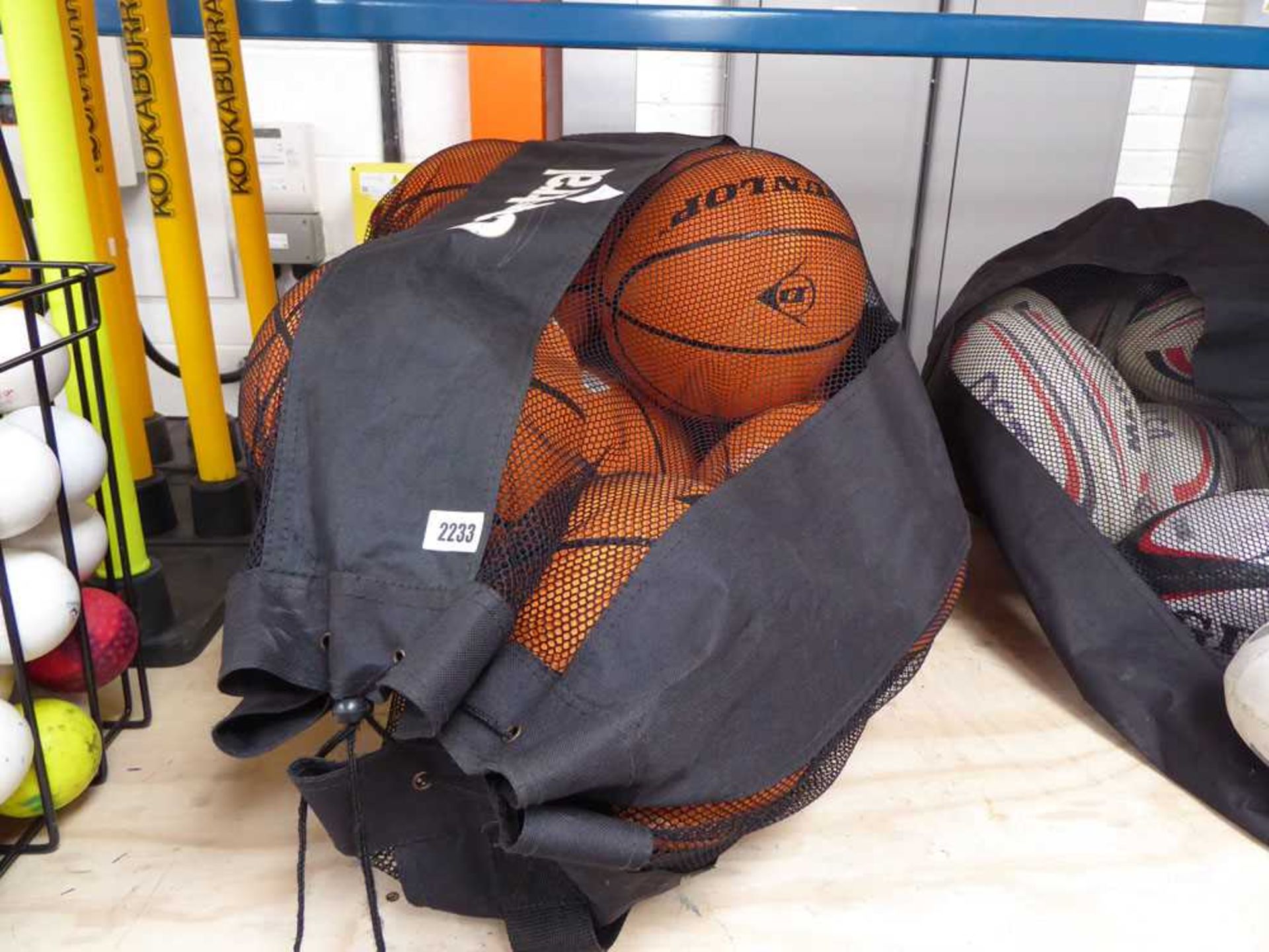 Bag containing approx. 10 Dunlop basketballs