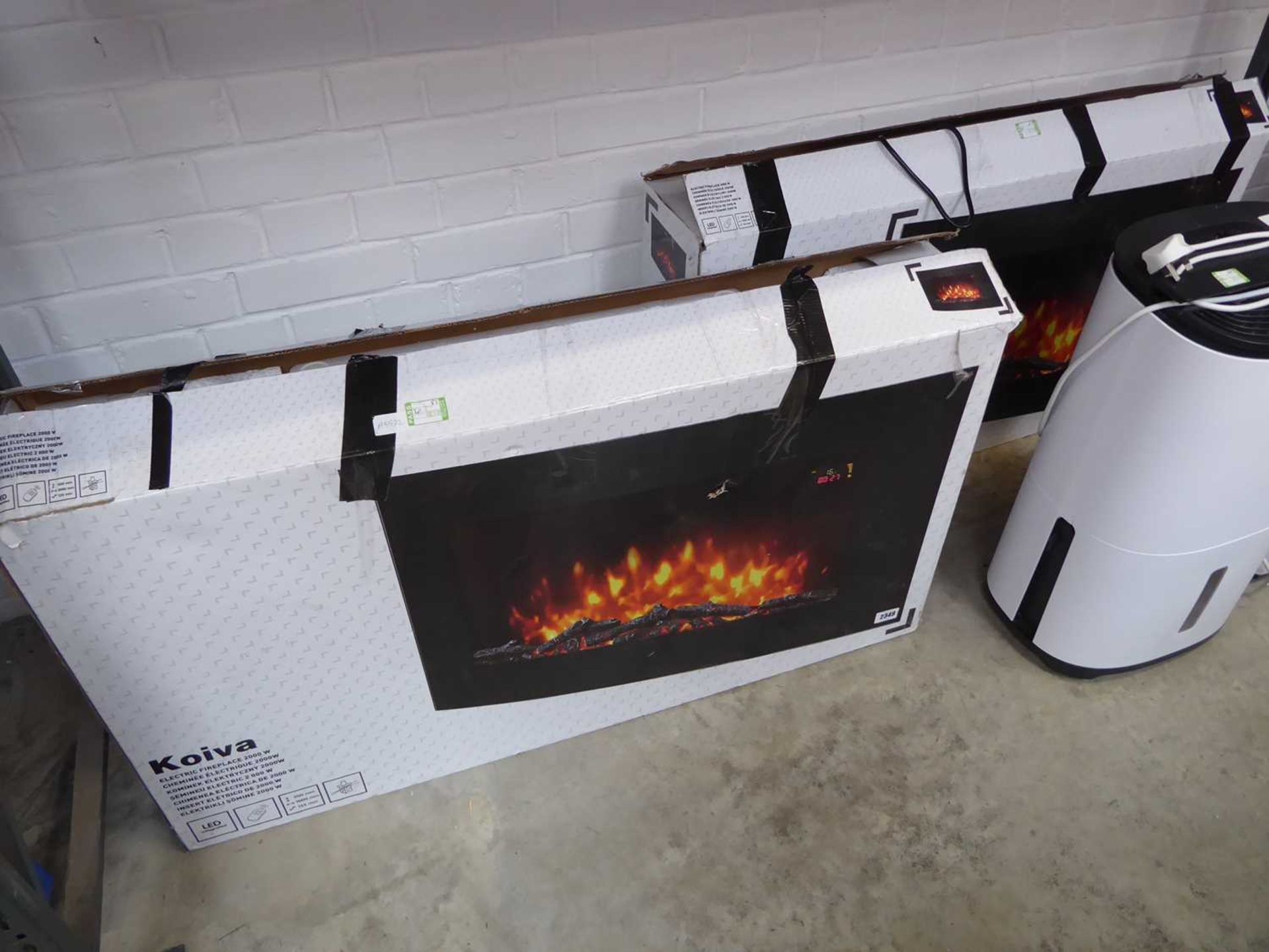 Boxed Koiva electric wall mounted fire