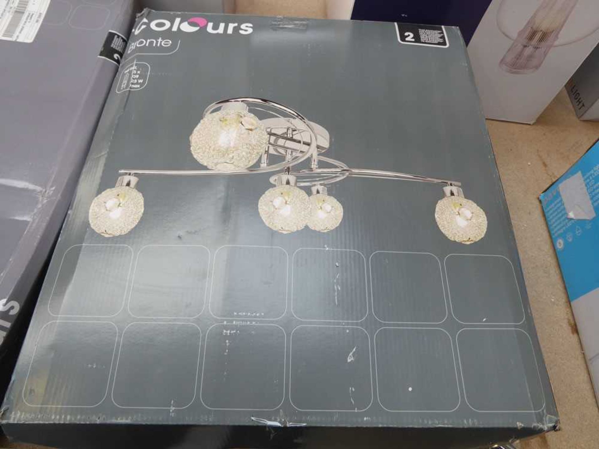 +VAT Boxed Roma 5-light ceiling light, together 2 boxed 4 -light ceiling lights - Image 3 of 4