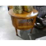 Circular wooden two tier occasional table