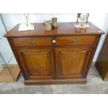 Edwardian mahogany sideboard with two drawers