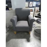+VAT Grey upholstered easy chair