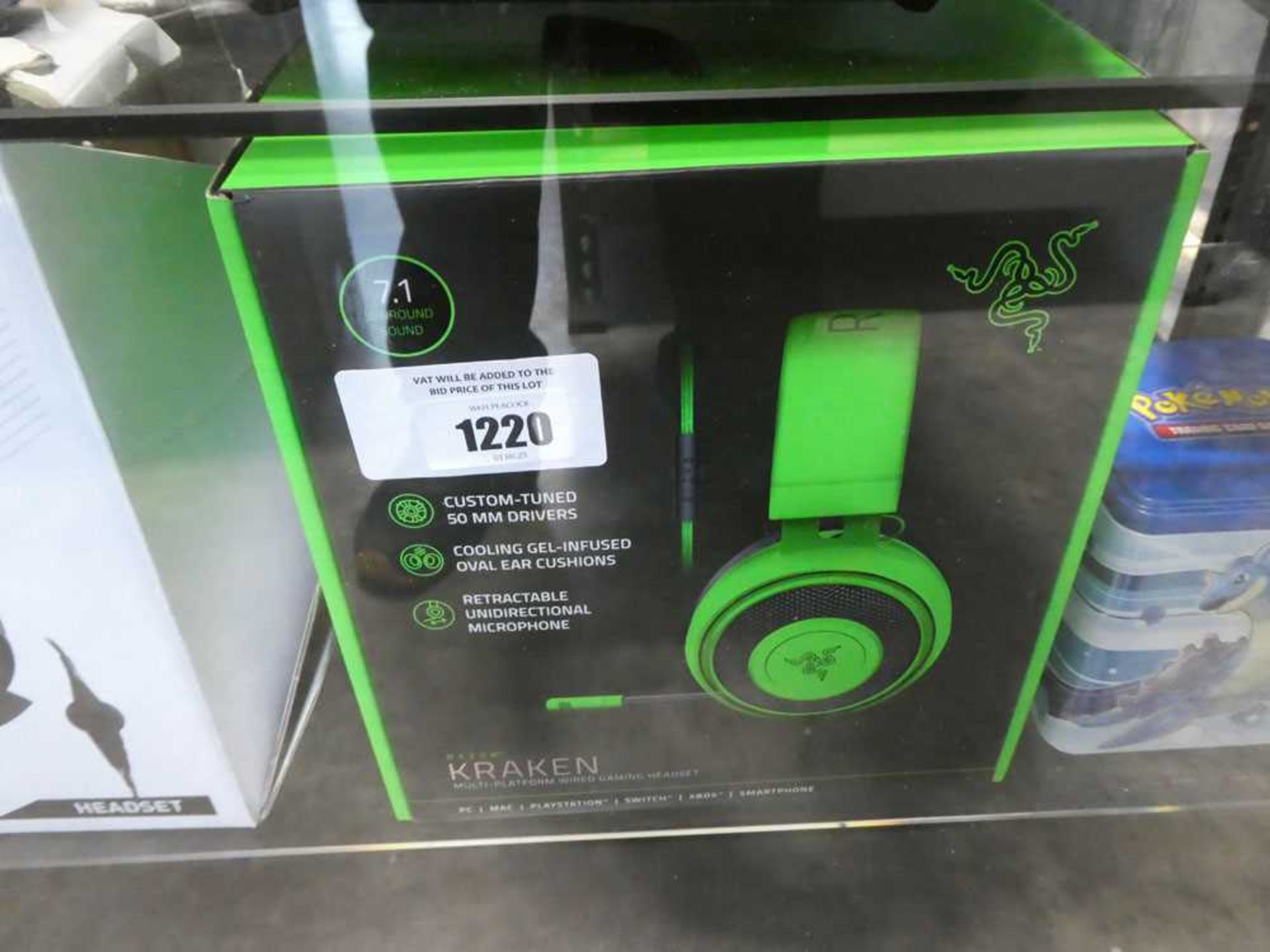 +VAT Pair of Razer Kraken multi platform wired gaming headsets in box