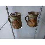 Pair of earthenware 'Buckden' drinking mugs