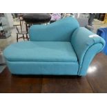 +VAT Small child size green upholstered chaise