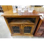 Mexican pine latches fronted entertainment stand