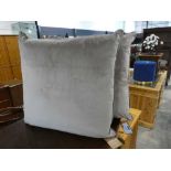 +VAT Pair of mocha coloured Evans Lichfield cushions (55 x 55 cm.)