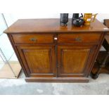 Edwardian mahogany sideboard with two drawers