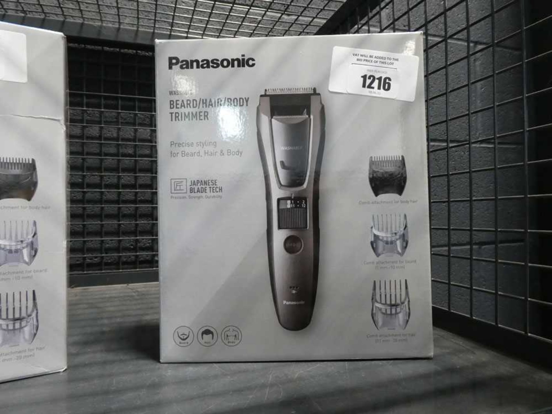 +VAT Panasonic beard and hair trimmer, boxed