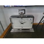 +VAT Large McLoughlin & Scott chrome mantle clock