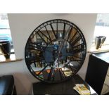 +VAT Large metal wall clock with mirrored back