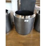 +VAT Large slate and chrome coloured planter