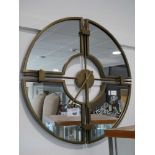 +VAT Gold finished mirror backed wall clock