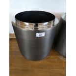 +VAT Large slate and chrome coloured planter