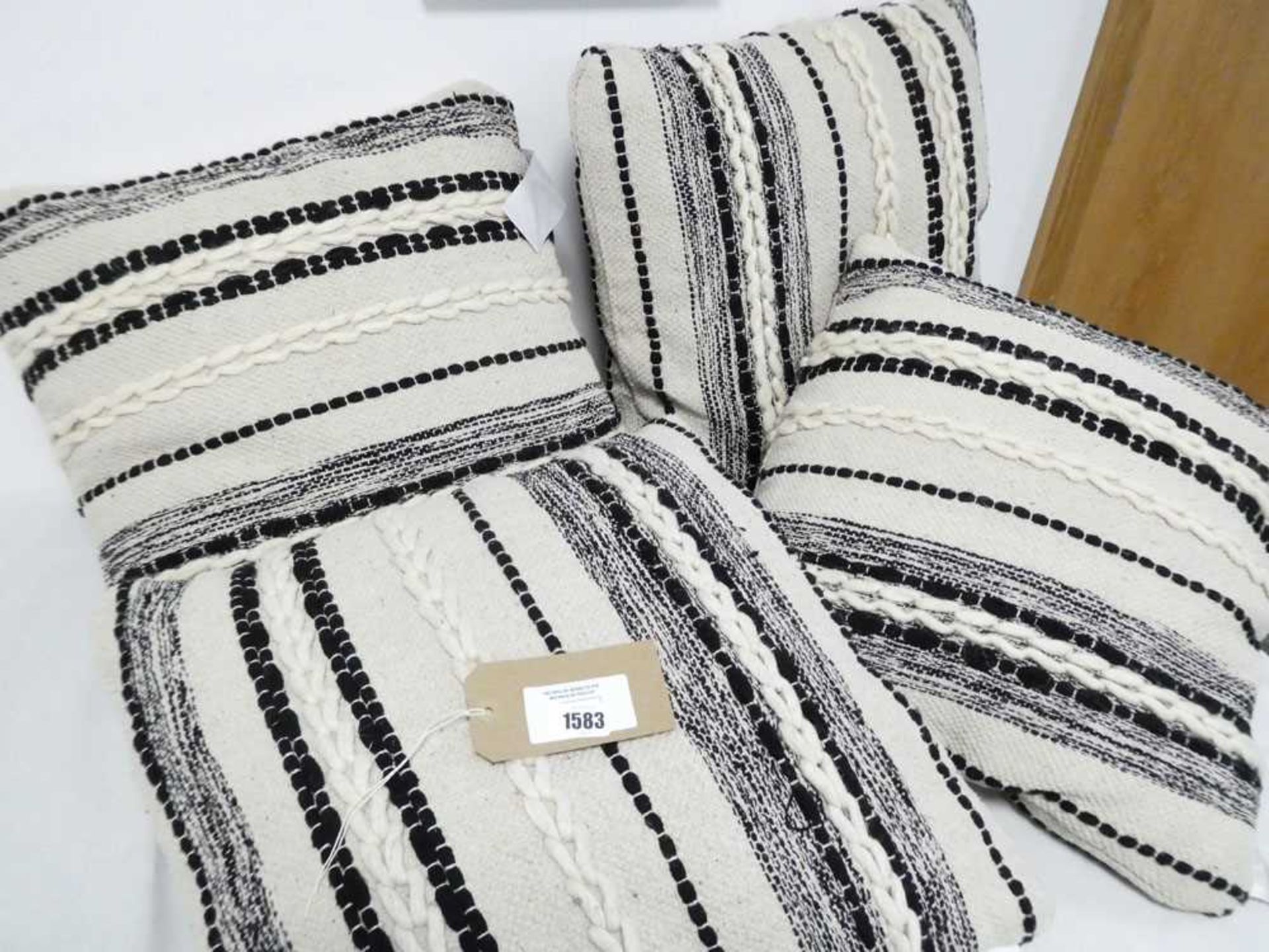 +VAT 4 black and cream cushions