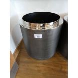 +VAT Large slate and chrome coloured planter