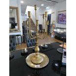 +VAT Gold finished platter and candelabra