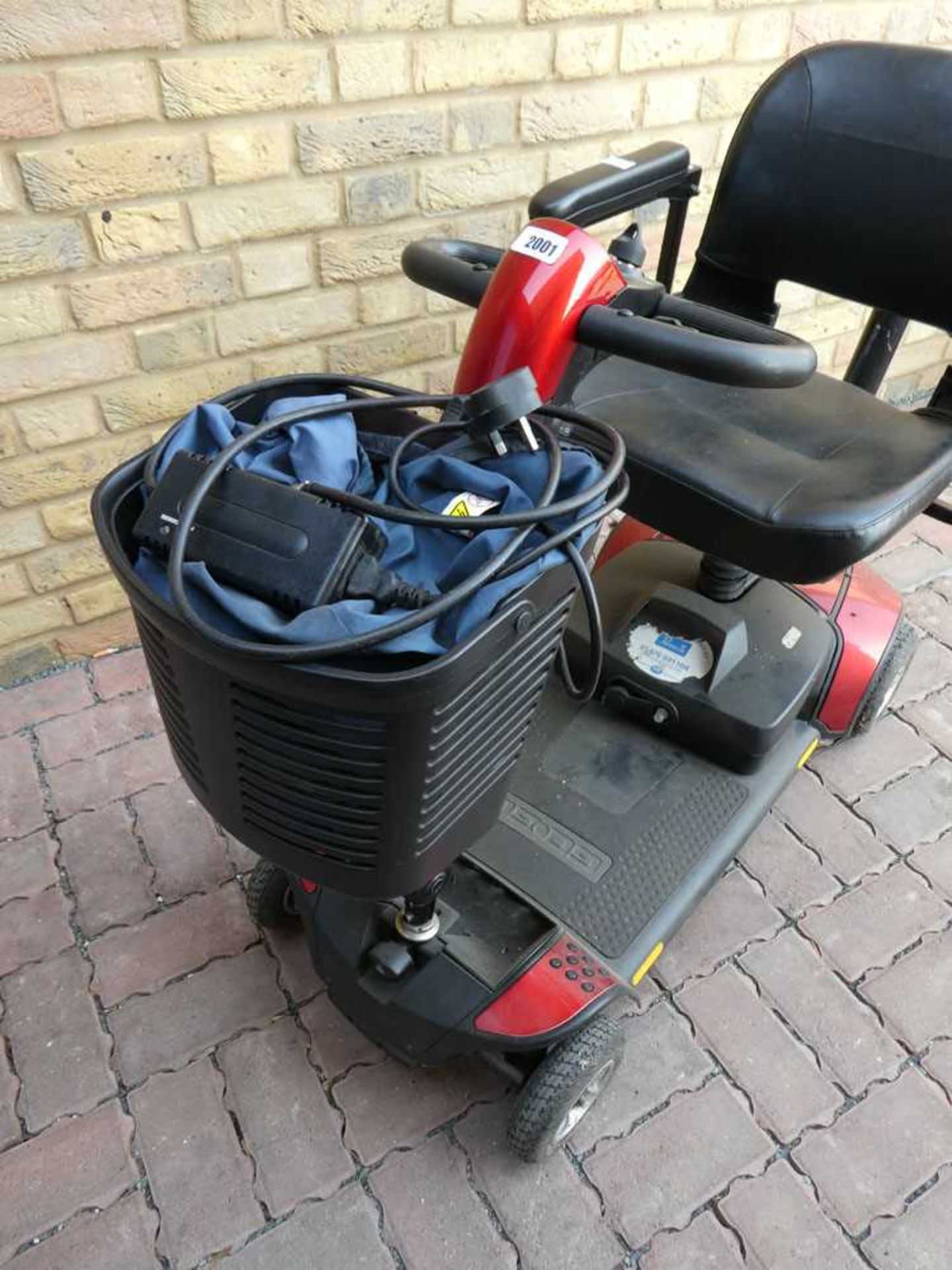 4 wheeled battery operated mobility scooter complete with charger and key - Image 2 of 4