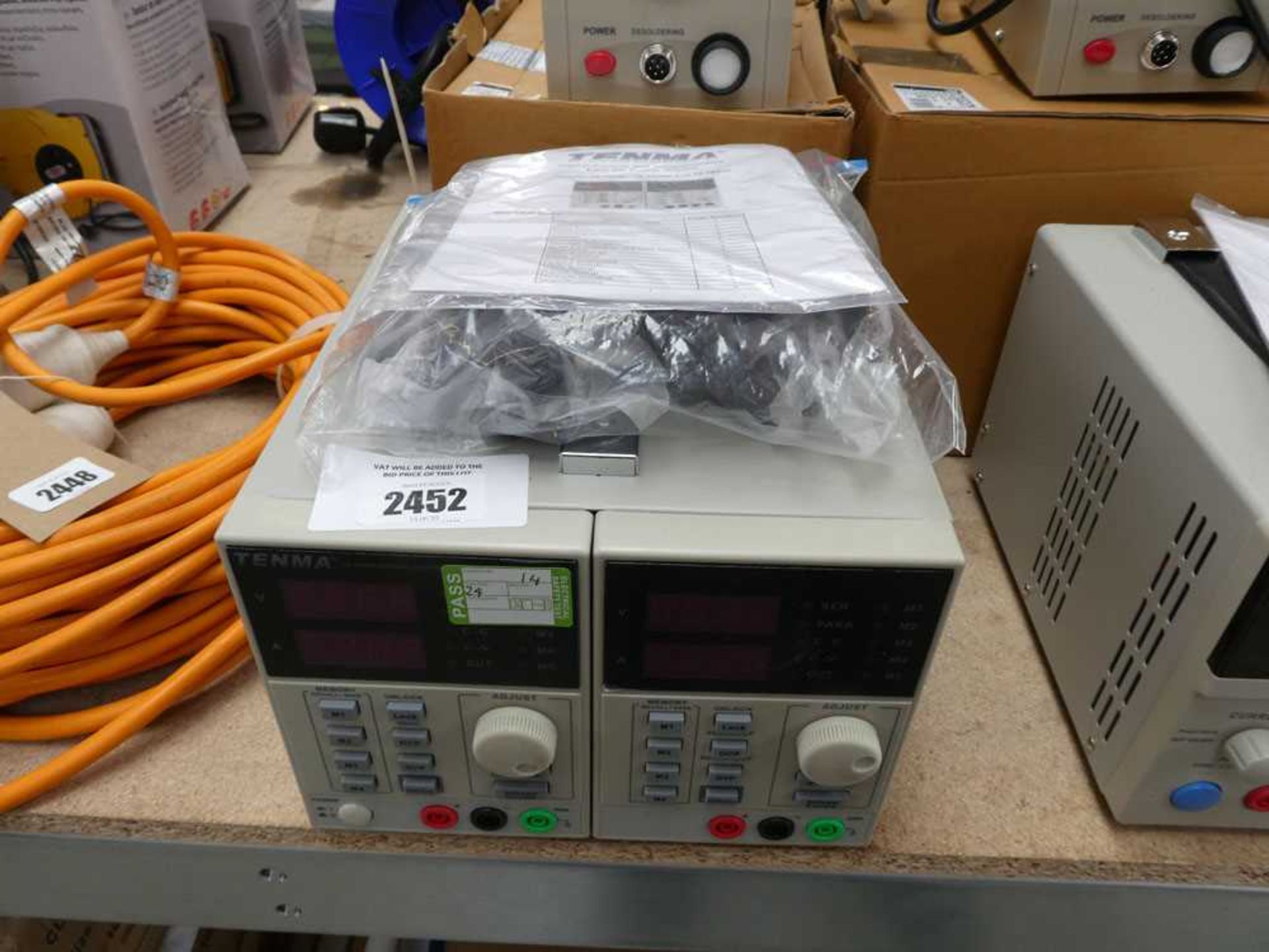 +VAT Tenma digital control and programmable twin DC power supply