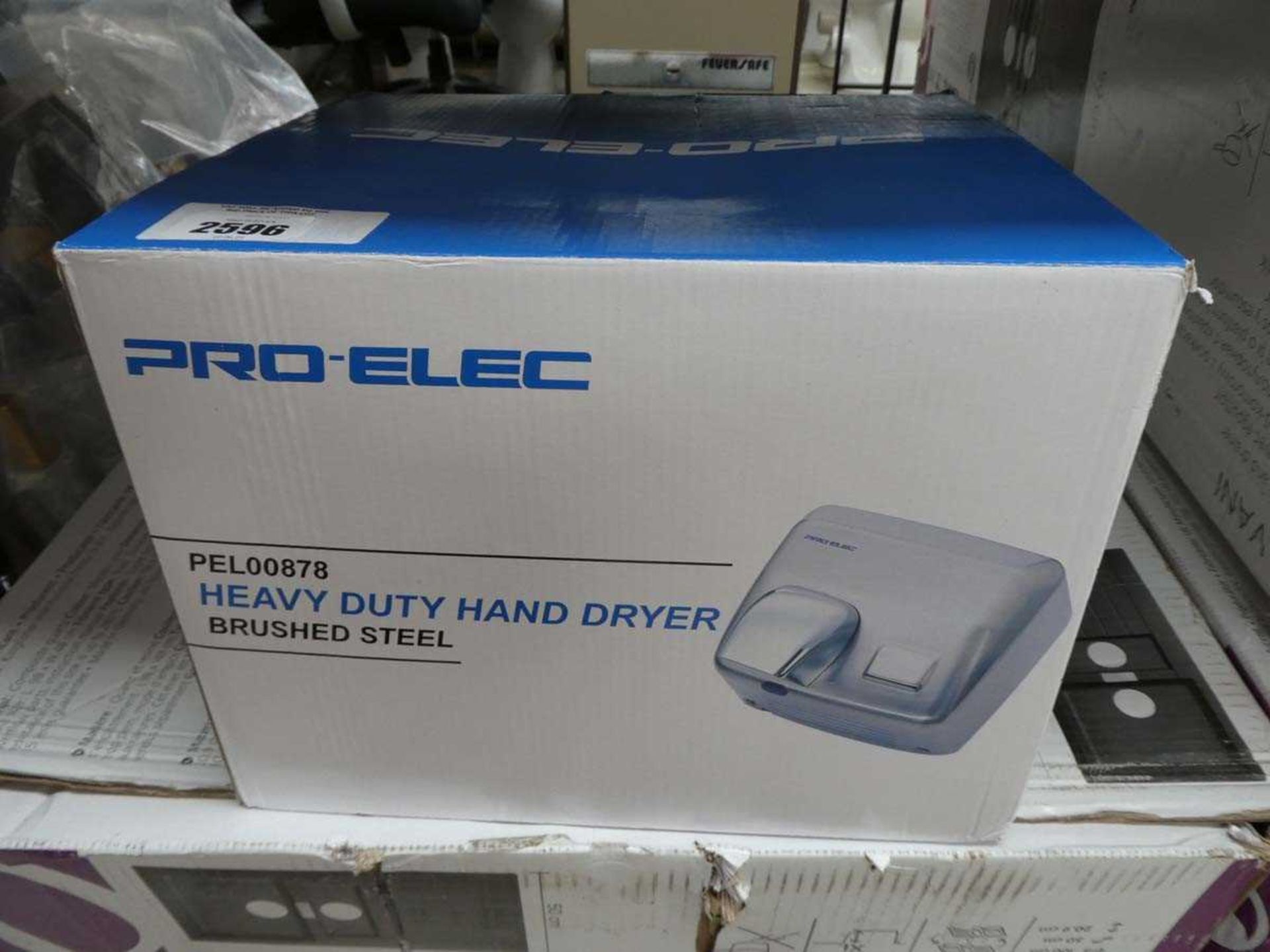 +VAT Boxed Pro-Elec heavy duty hand dryer