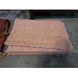 Pink natural fiber rug with matching hall runner