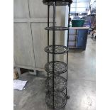 Cast metal six tier plant stand