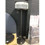 +VAT Charcoal grey standard type floor lamp with clear plastic difuser shade and black marble effect