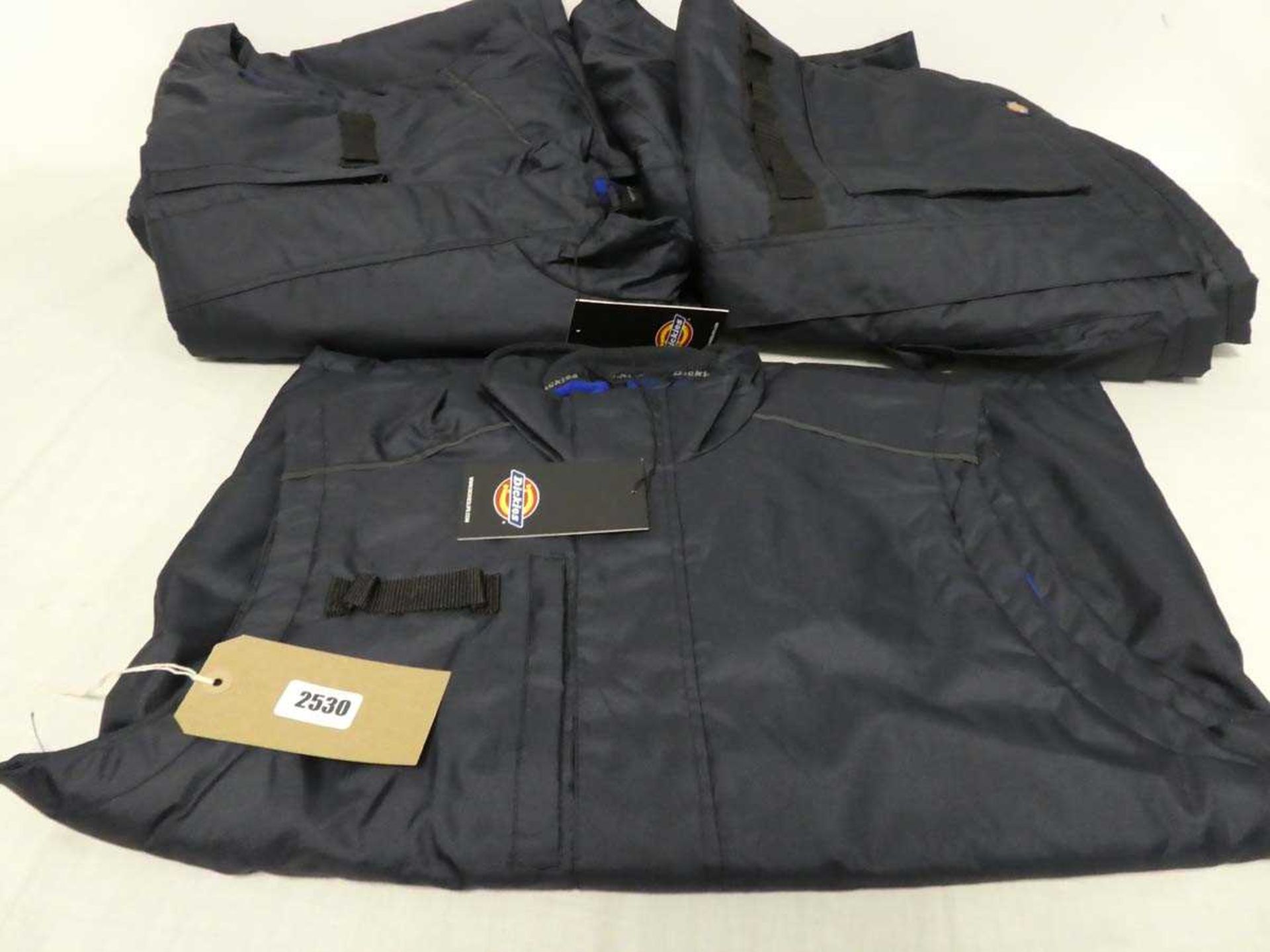 +VAT 5 mens Dickies work gilets in navy (size L)