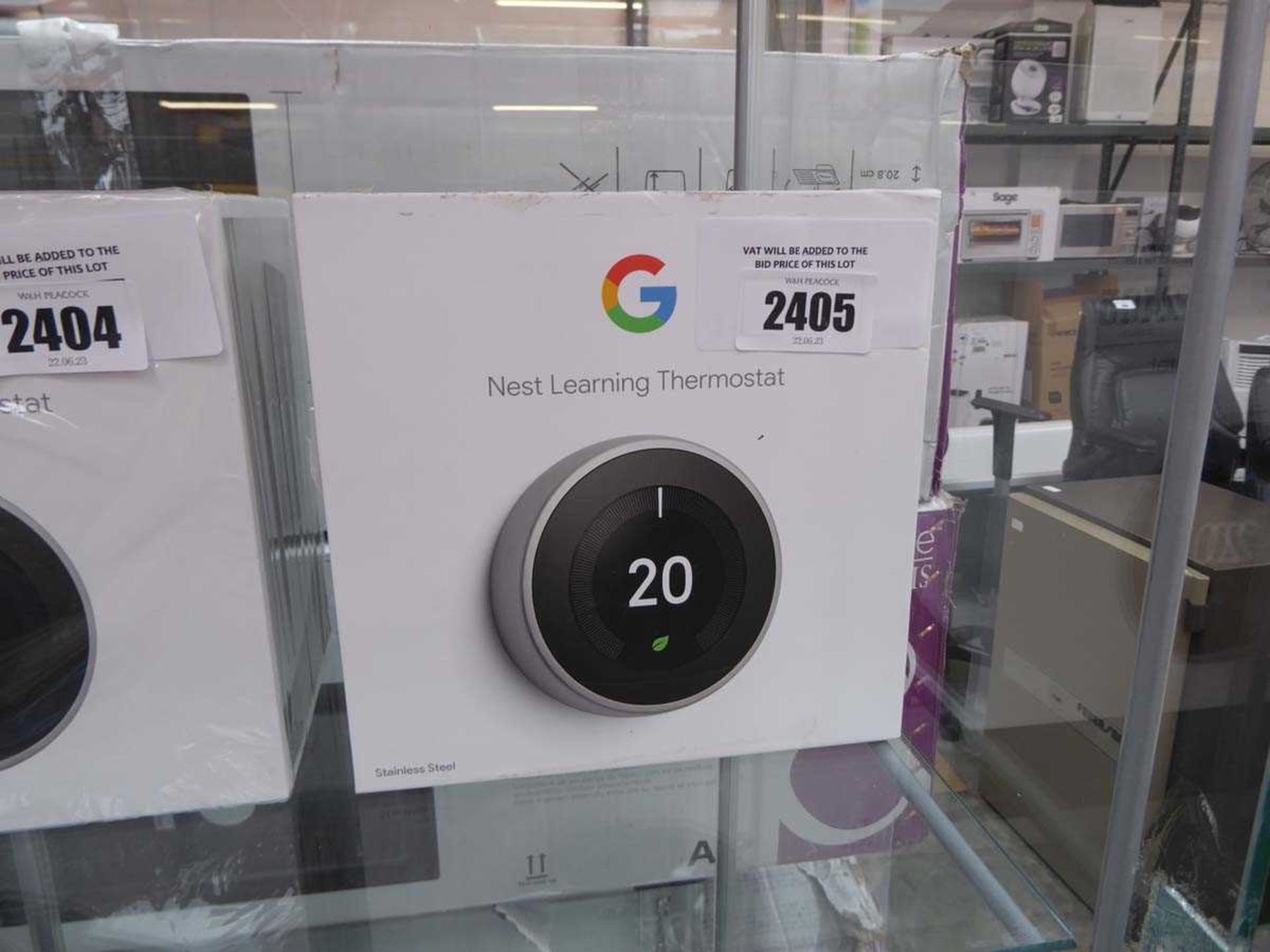 +VAT Boxed Google Nest learning thermostat