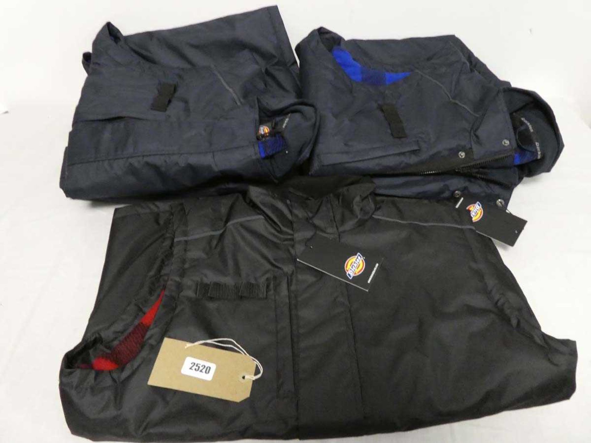 +VAT 5 mens Dickies work gilets in navy or black (all size XL)