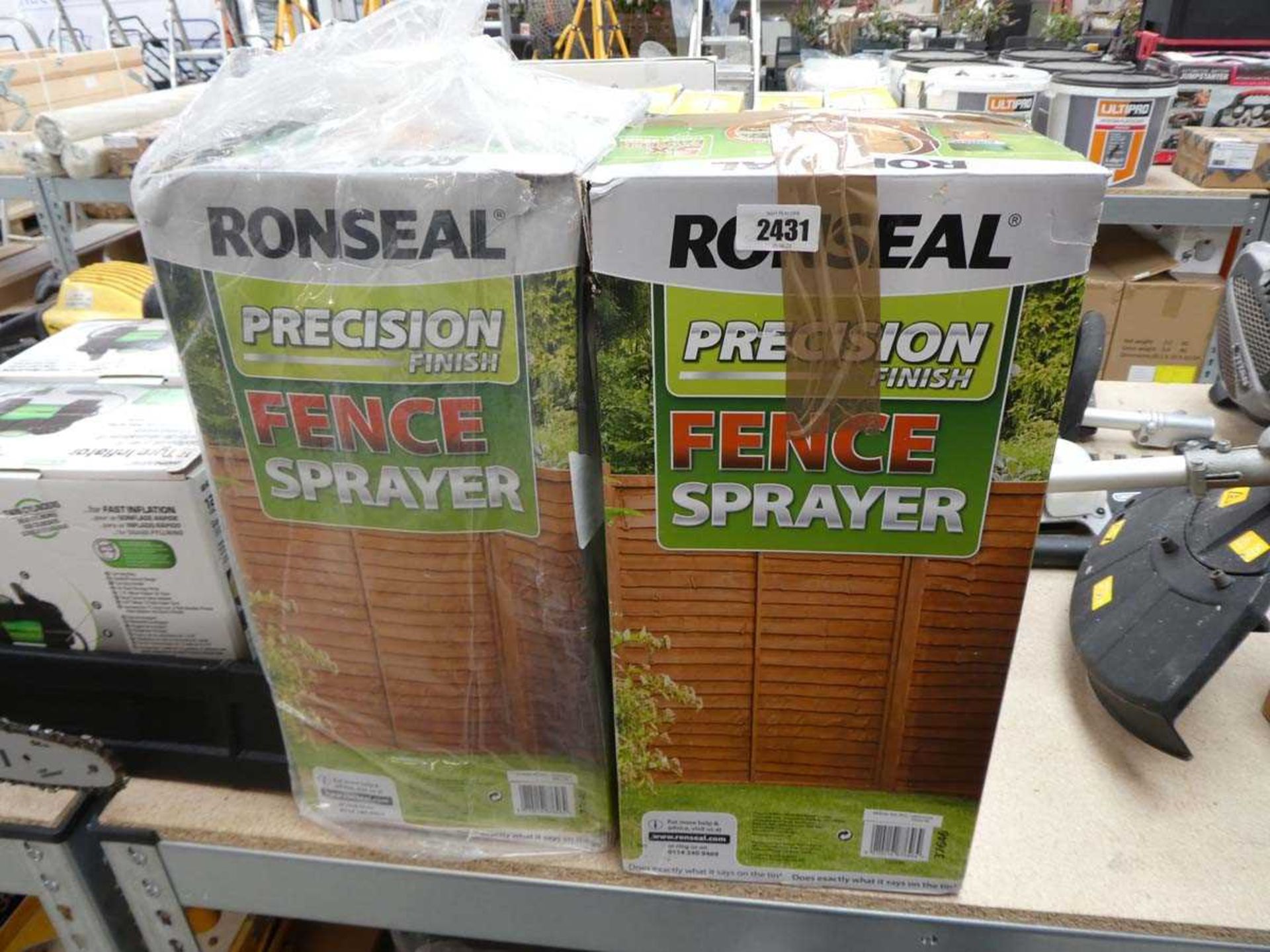 2 boxed Ronseal fence sprayers