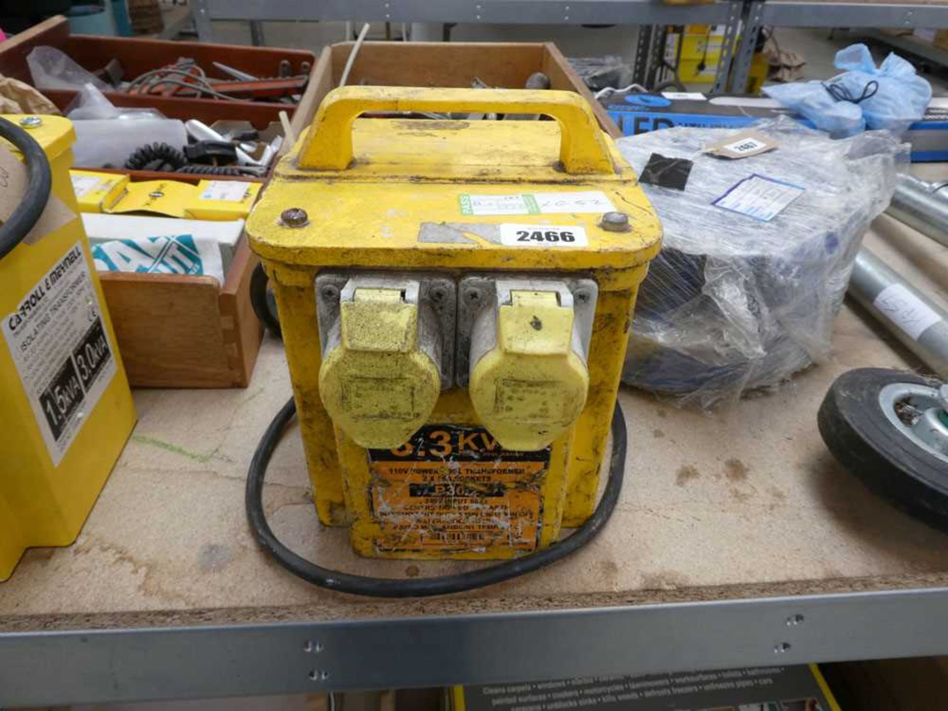 240 volt transformer with two 110 volt outlets