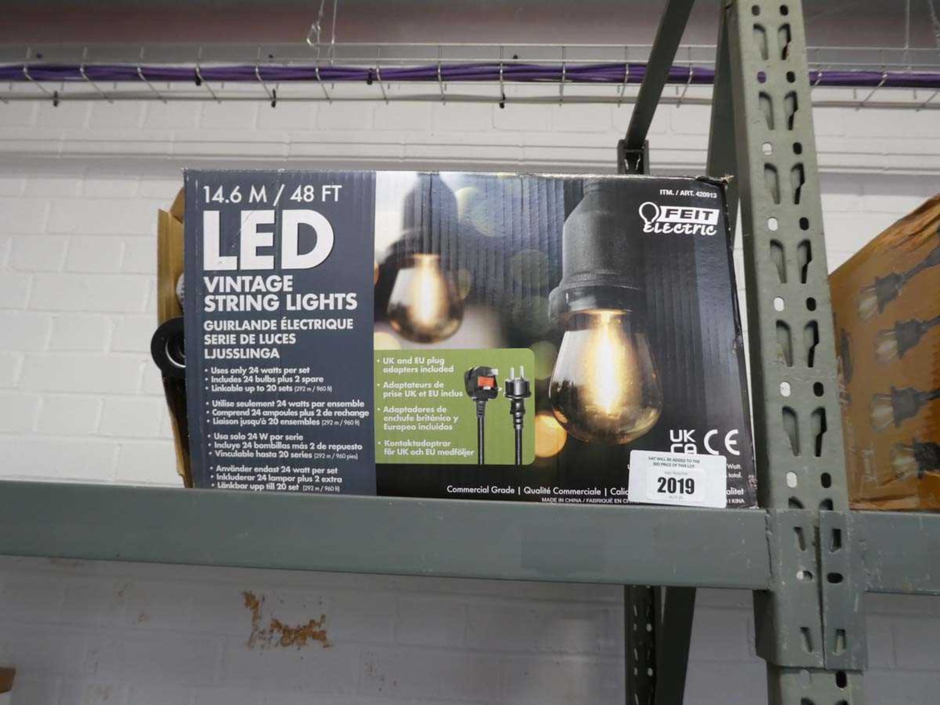 +VAT Boxed set of LED vintage garden string lights (14.6m in lenght)